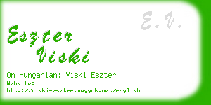 eszter viski business card